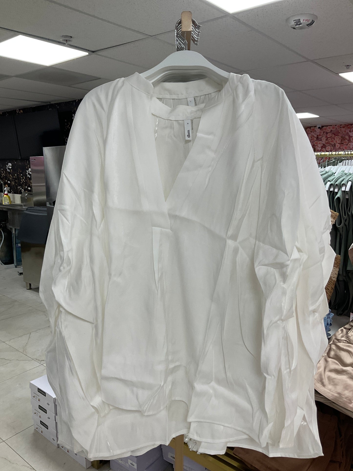 White glam blouse