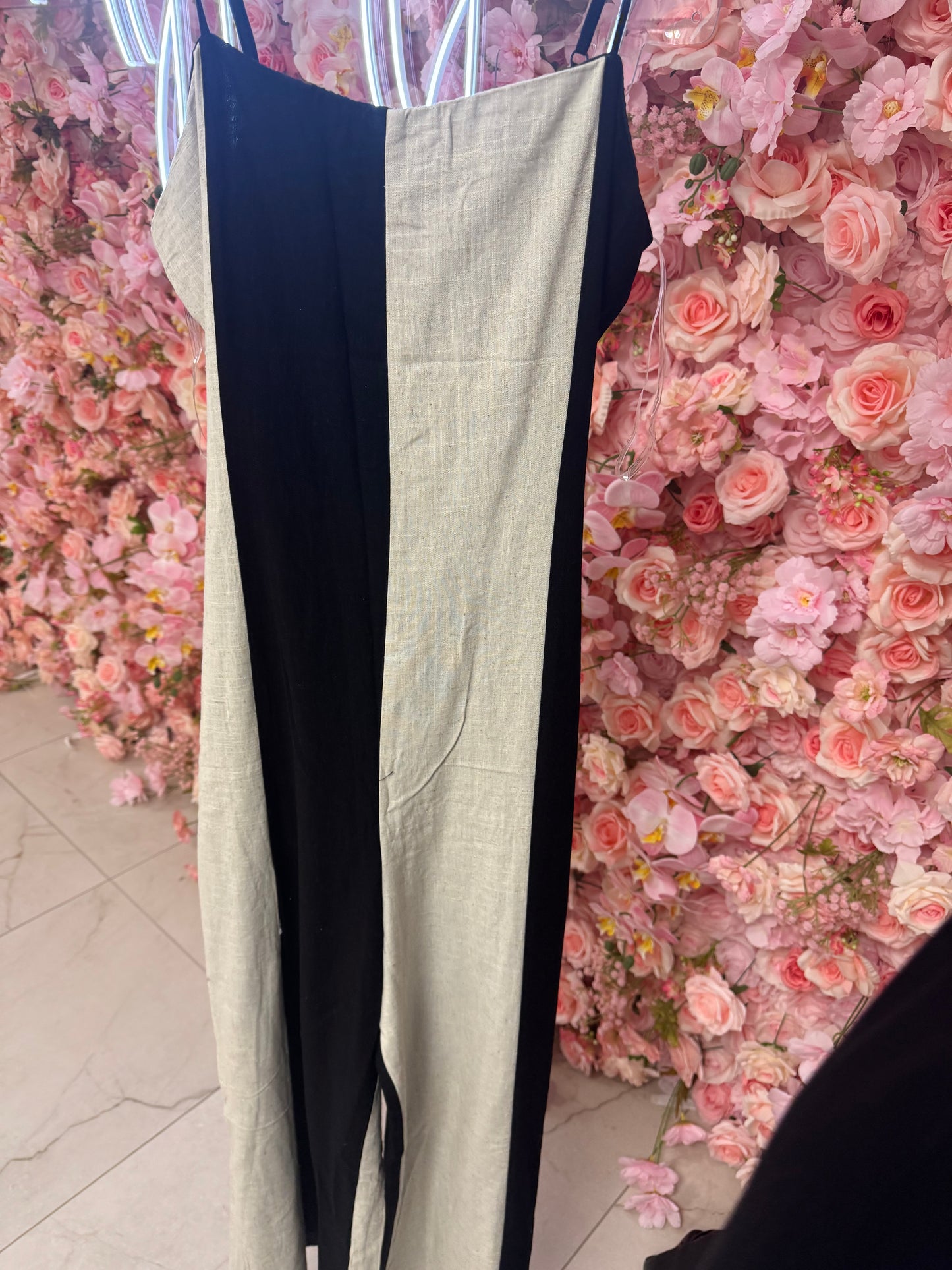 Black/ oatmeal jumpsuit