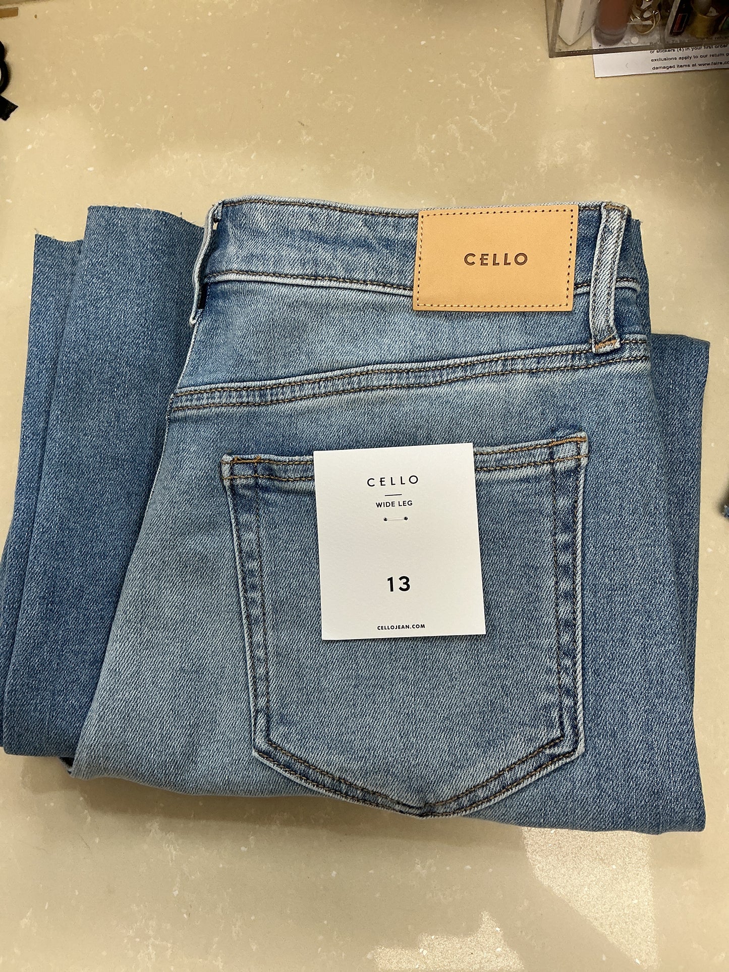 Cello denim wide leg pants