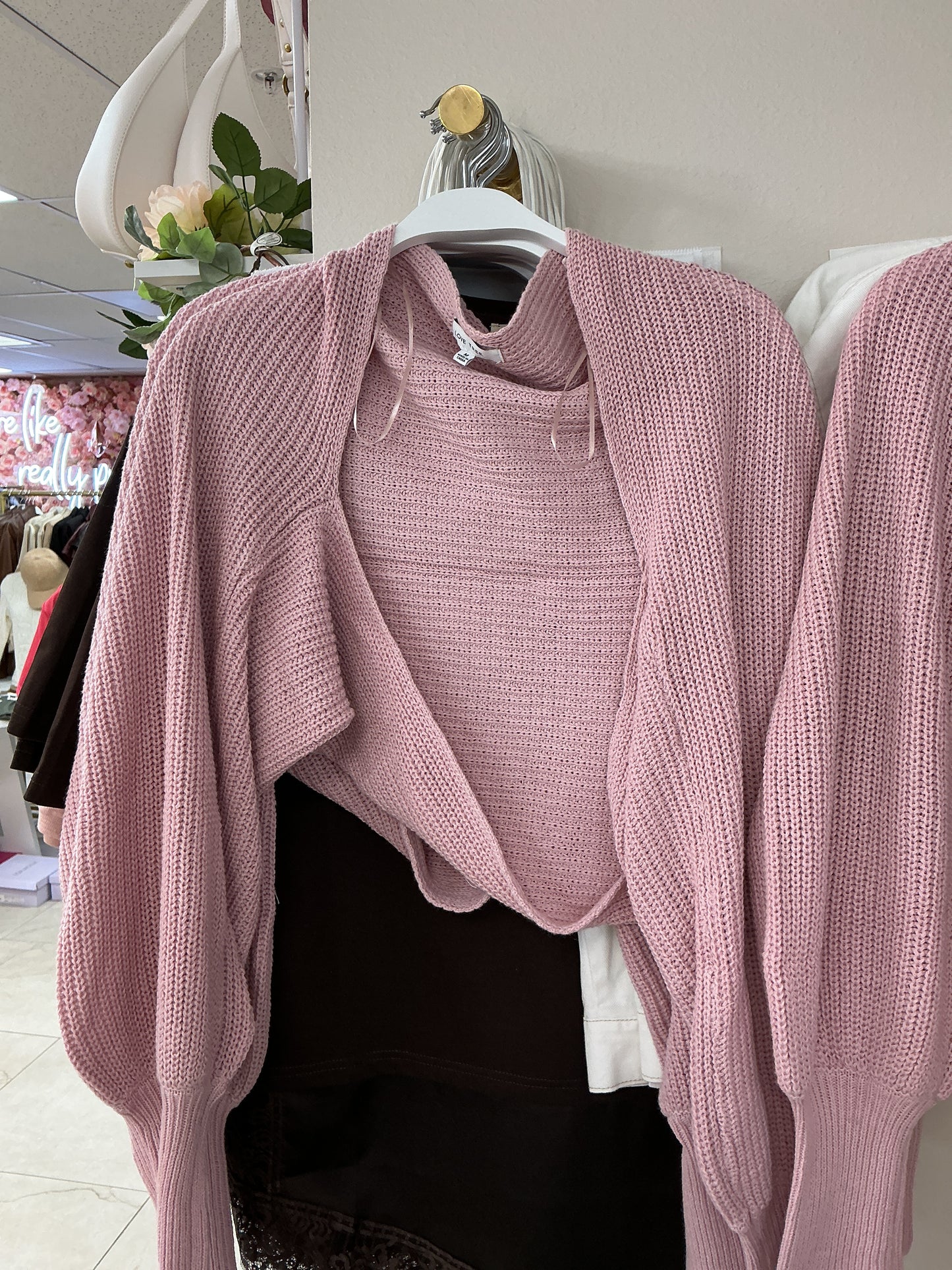 Pink Half cardigan
