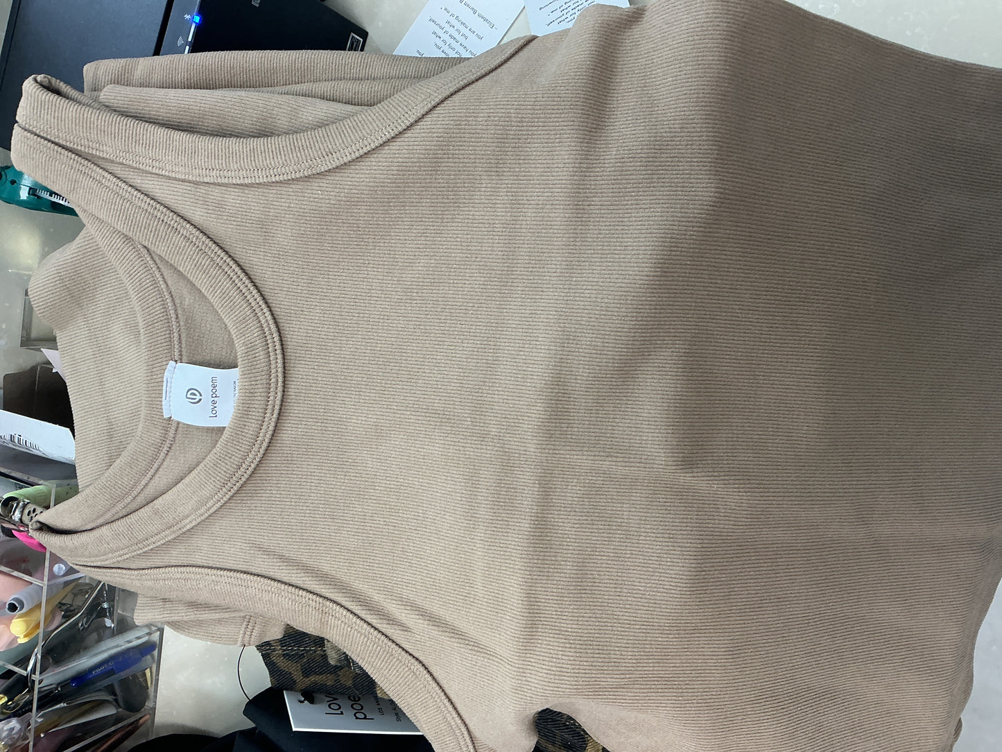 Brown tank top