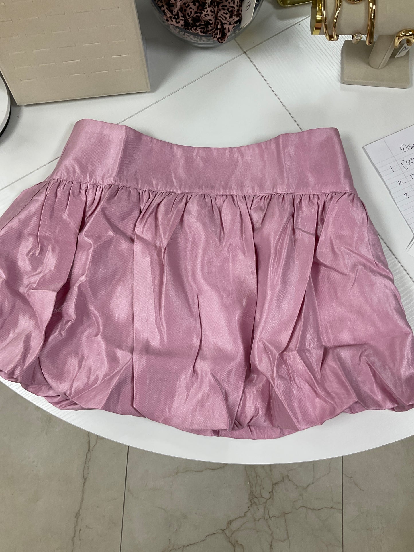 Pink shimmer skirt