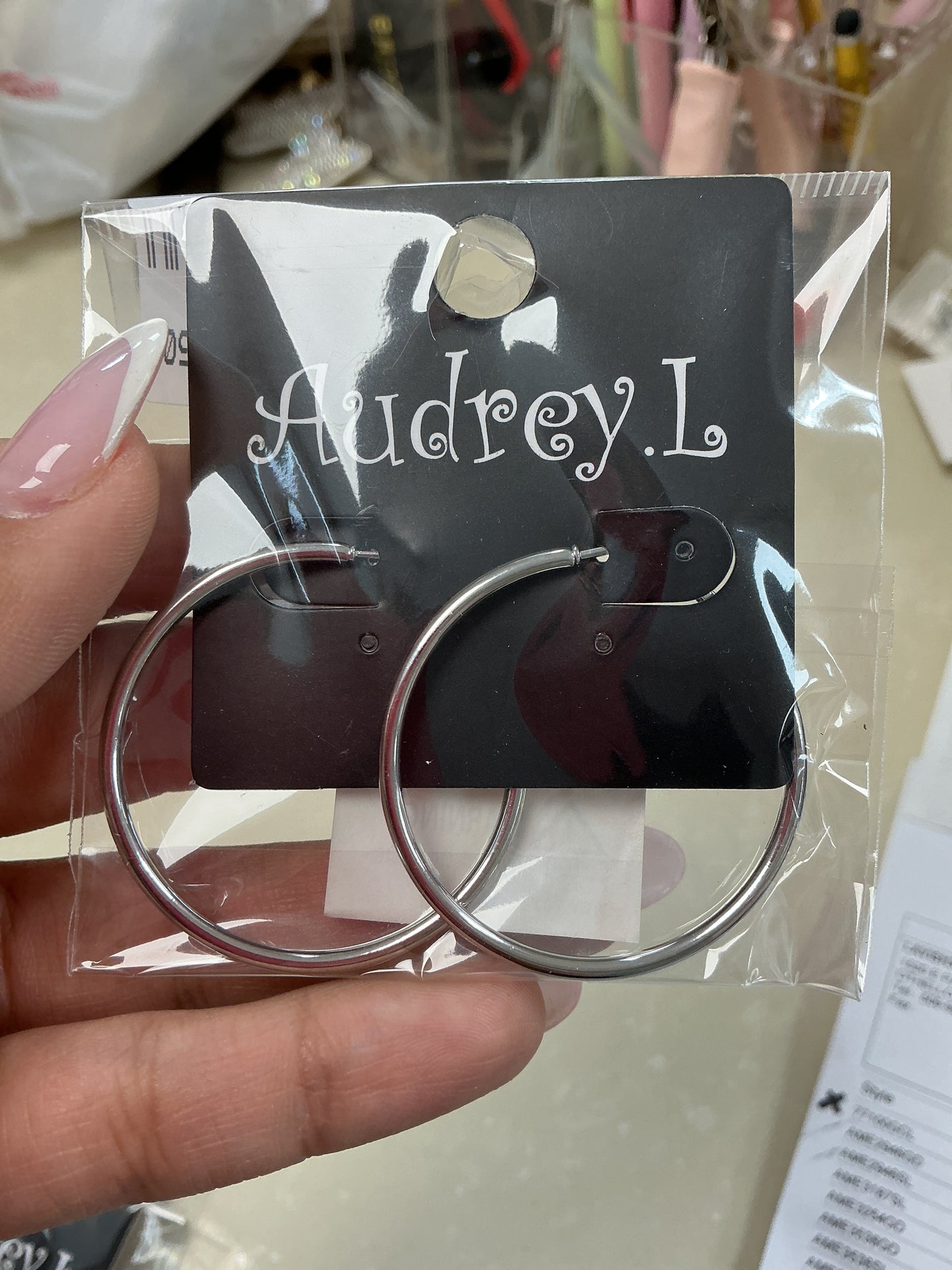 Plain silver hoops
