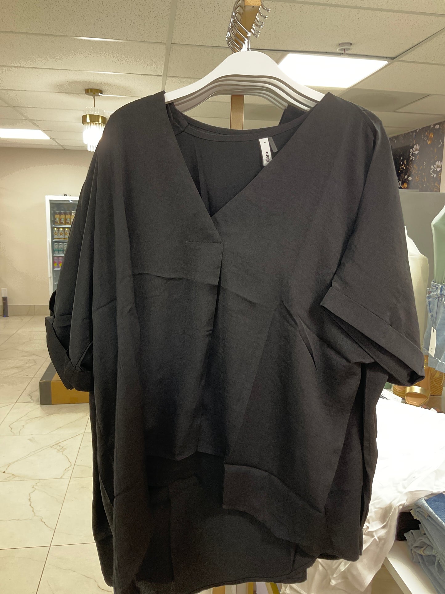 Black glam blouse