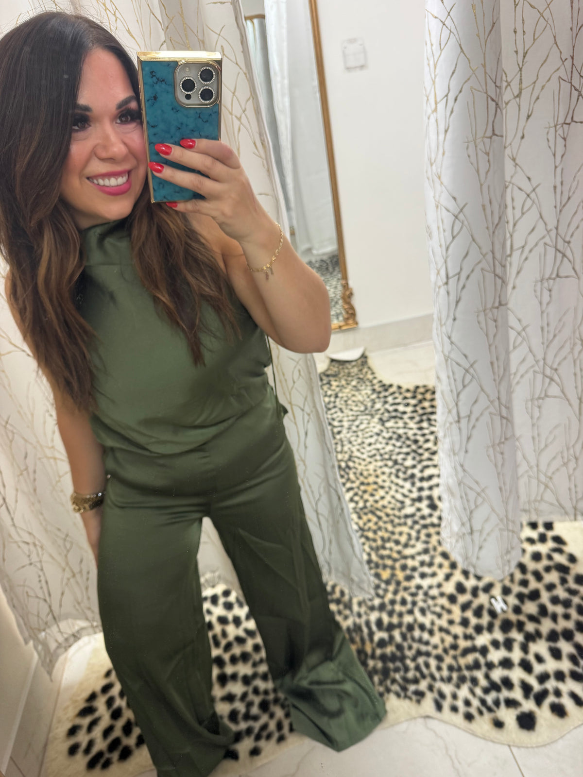 Olive green romper