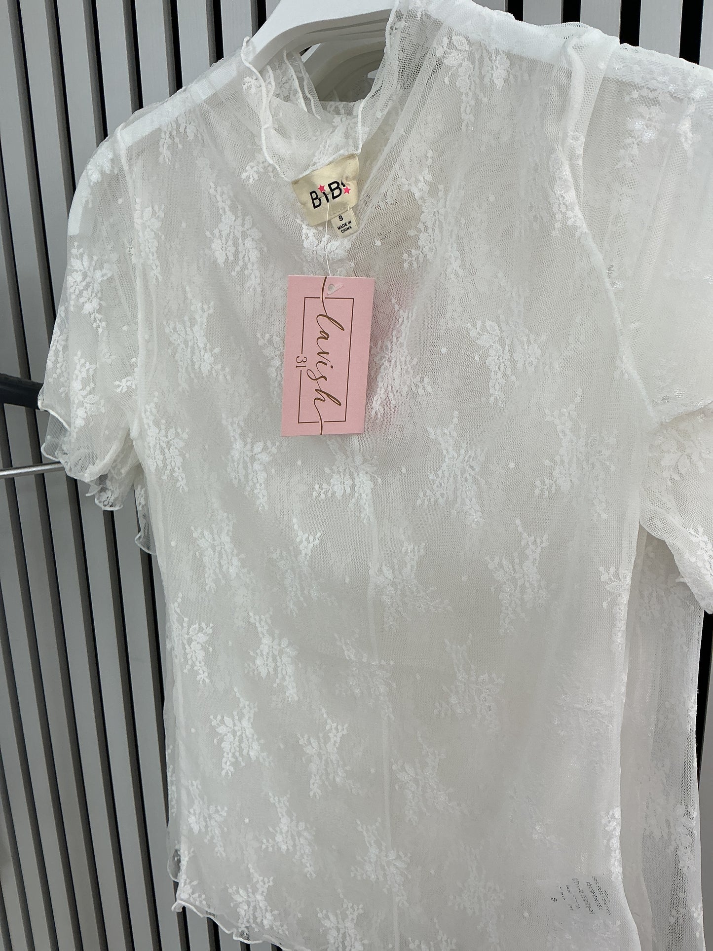 White lace top
