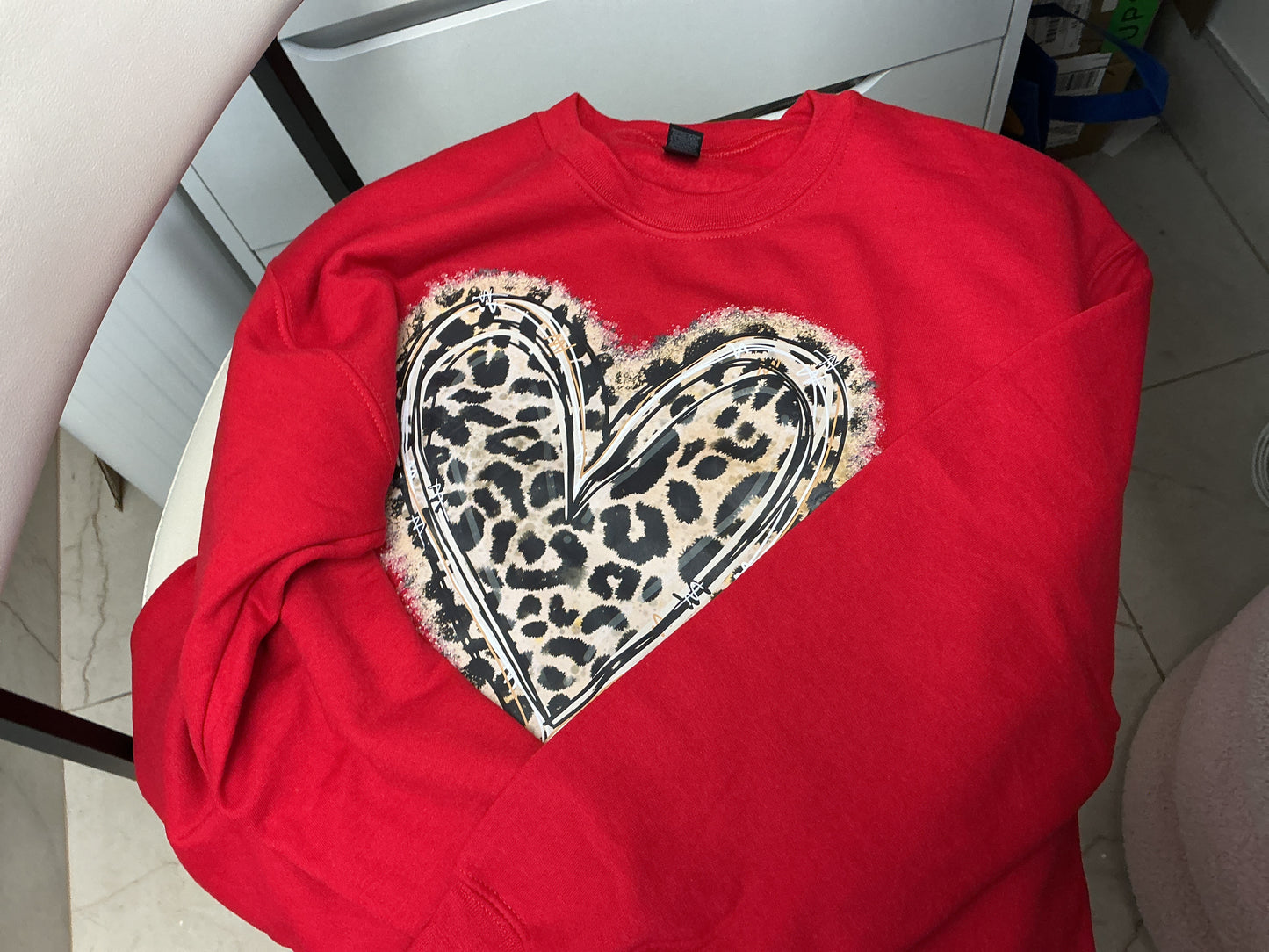 Red leopard sweatshirt
