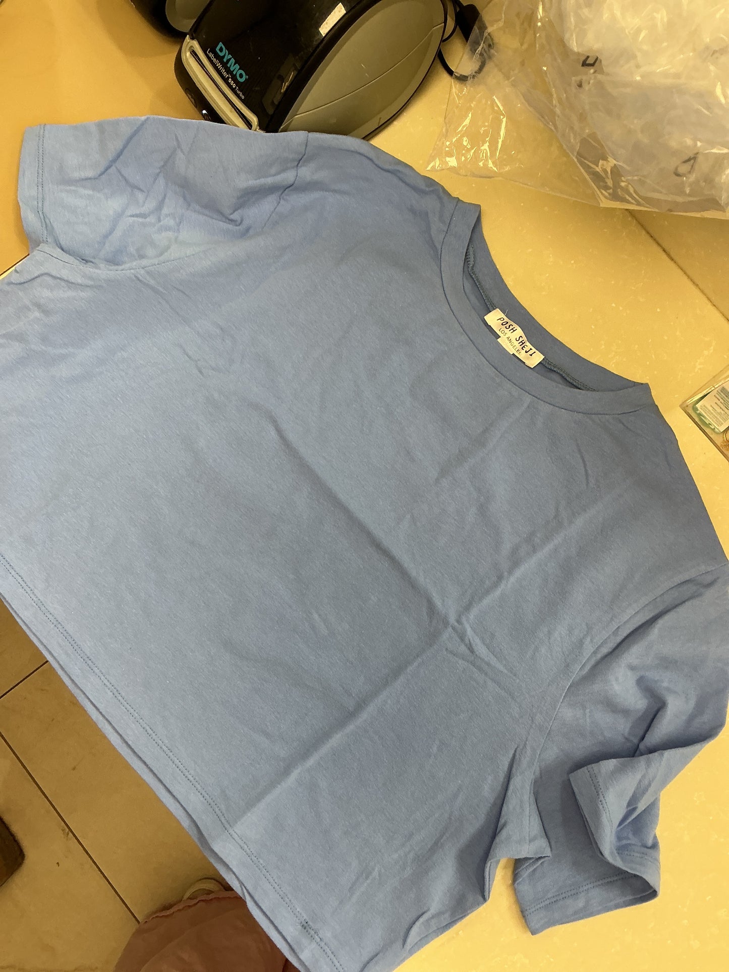 Blue cropped tee