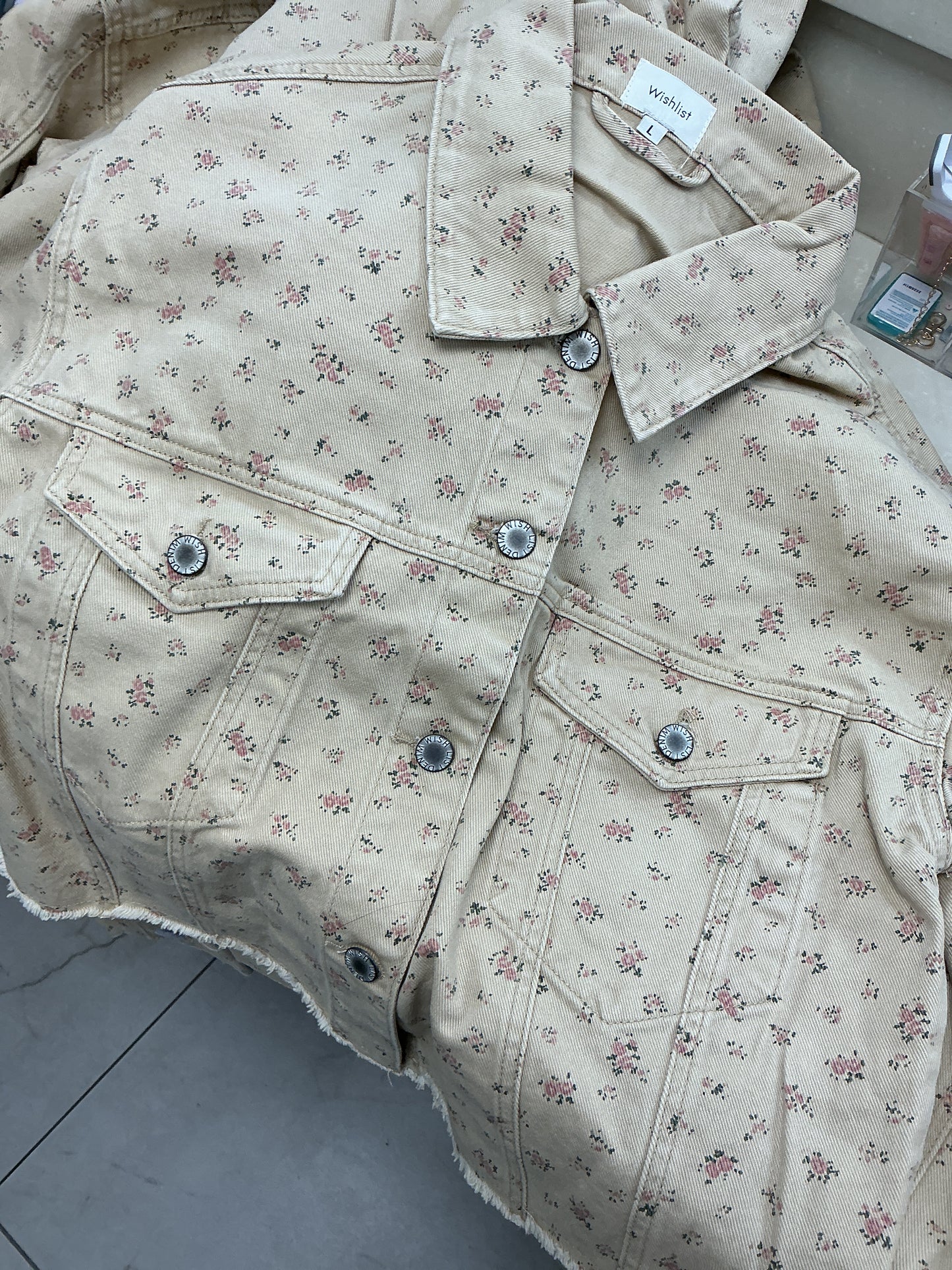 Tan Floral jacket