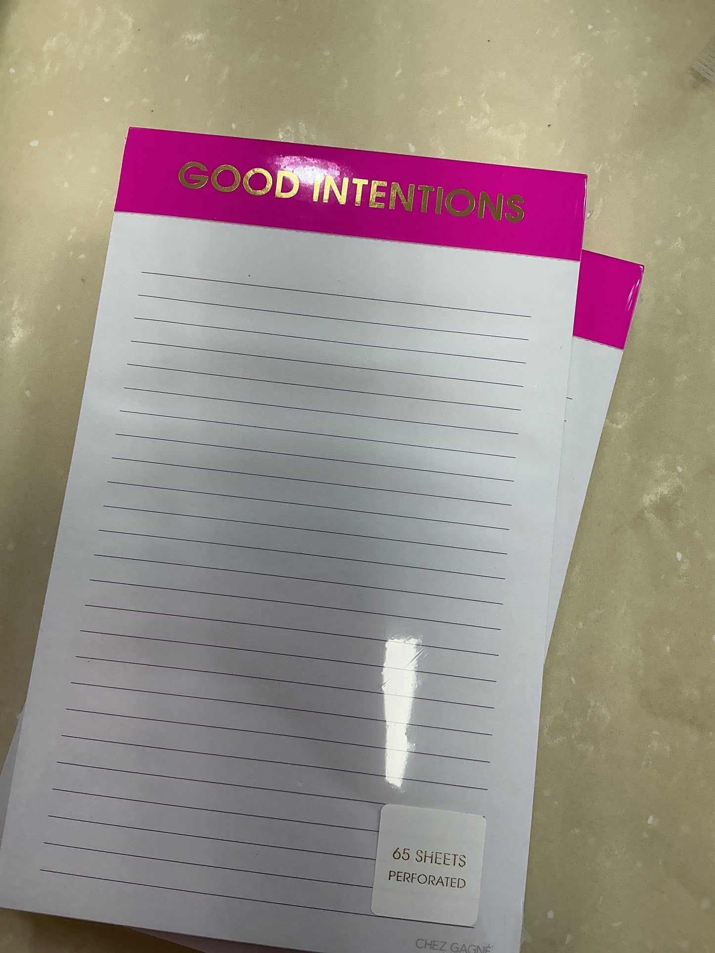 Good intention notepad