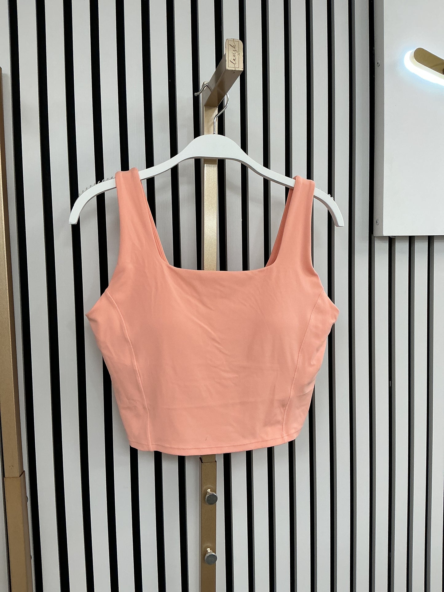 Blush tank with built in bra
