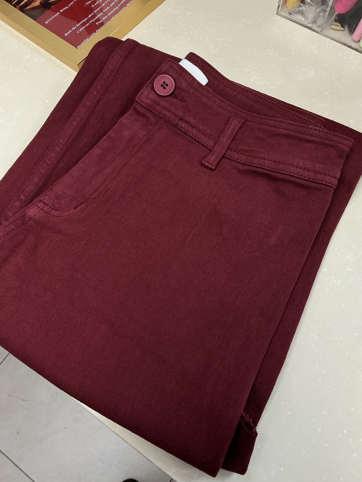 Burgundy pants