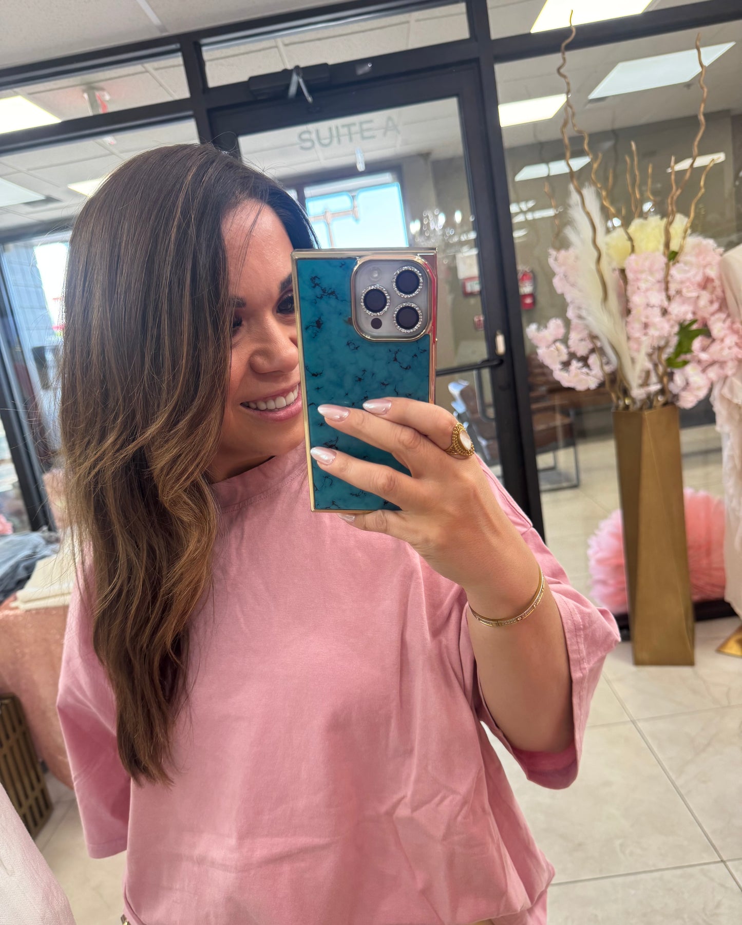 Pink basic top