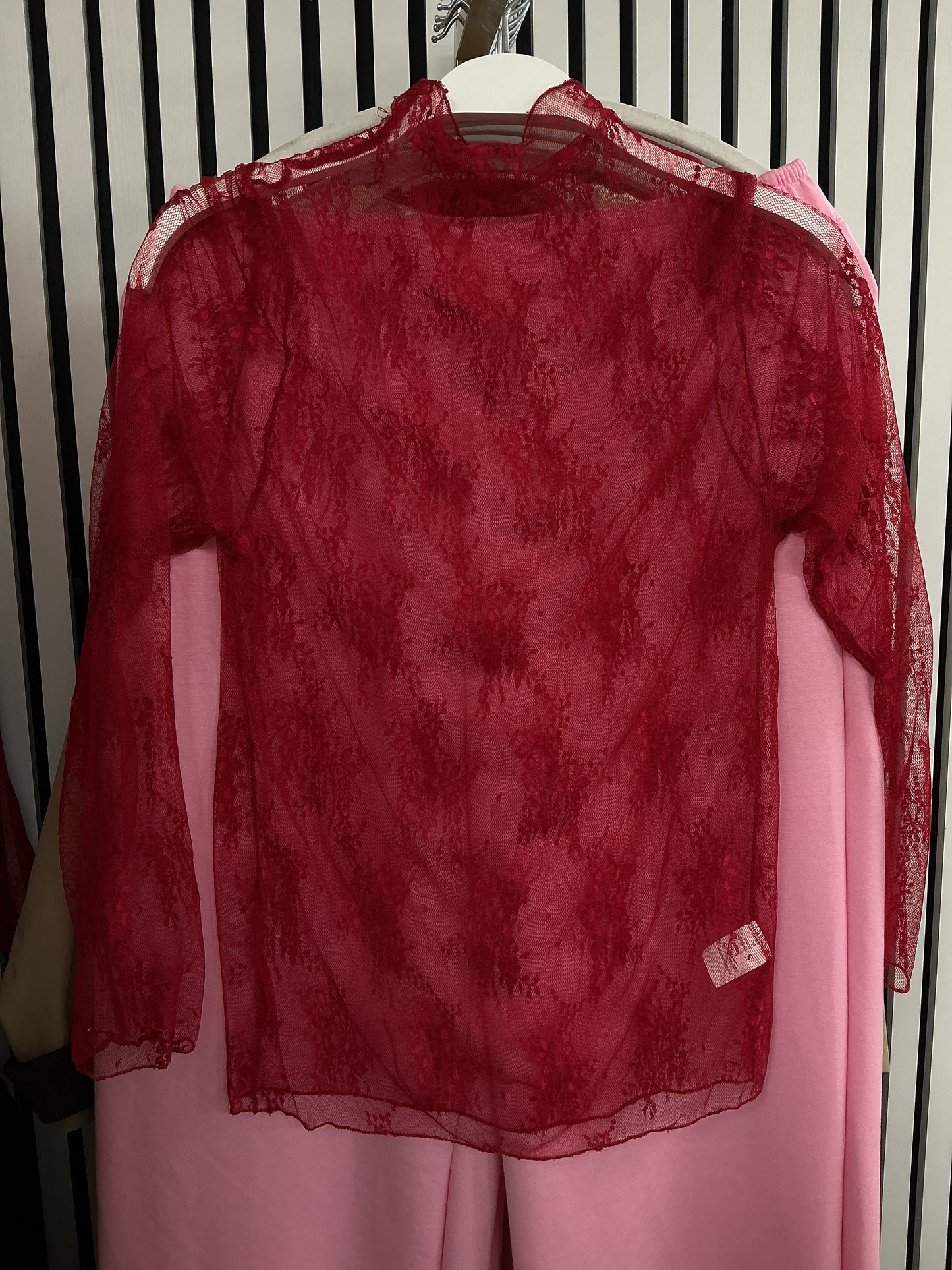 Red lace top