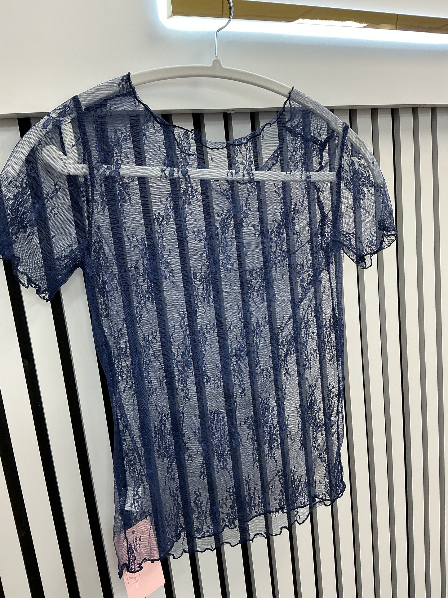 Blue lace top