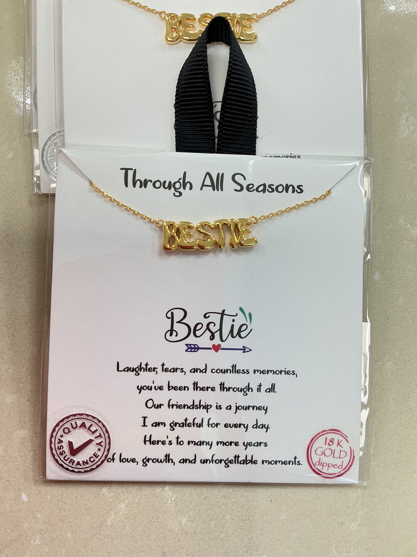 Gold bestie necklace