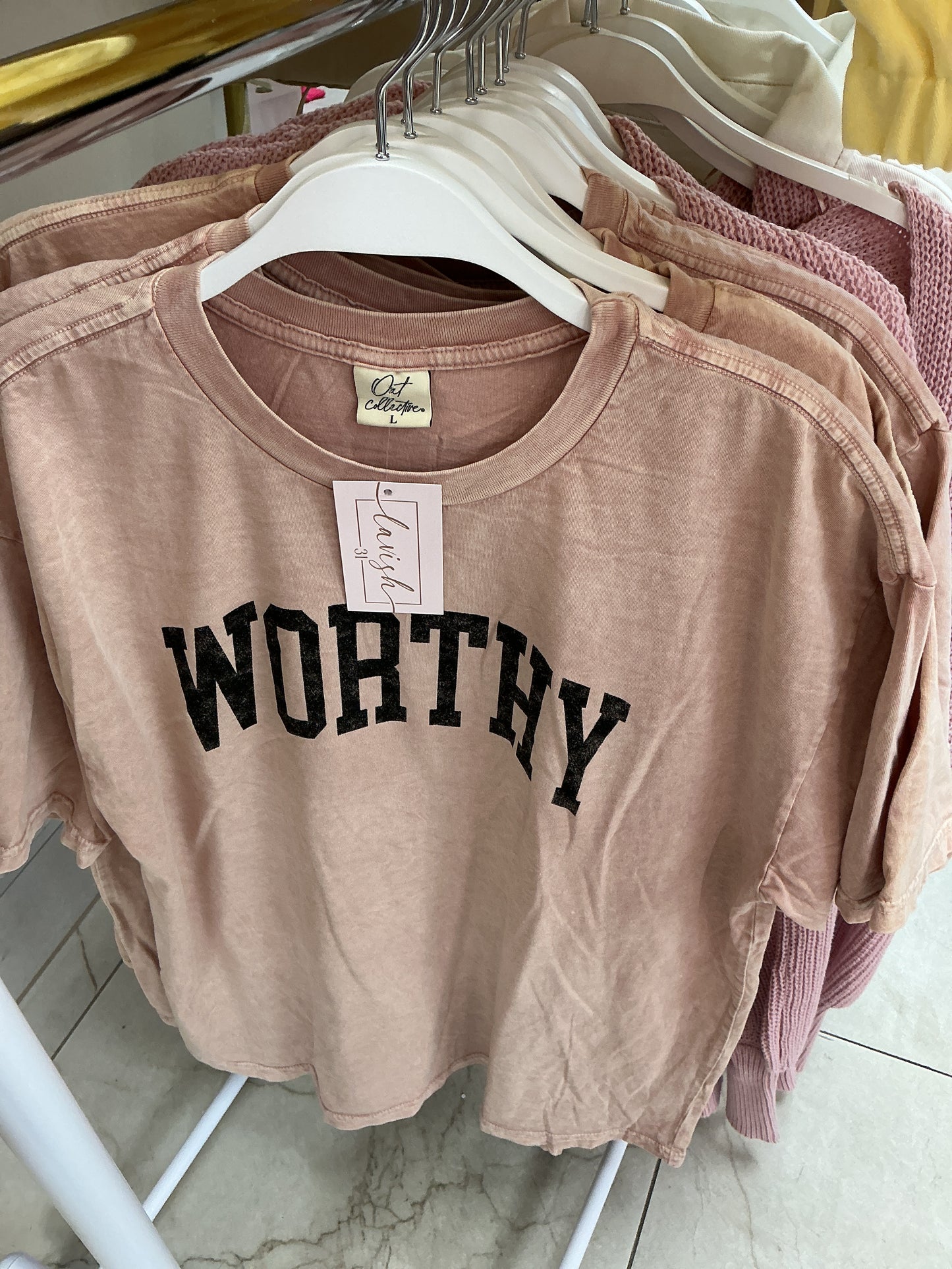 Pink beige worthy shirt
