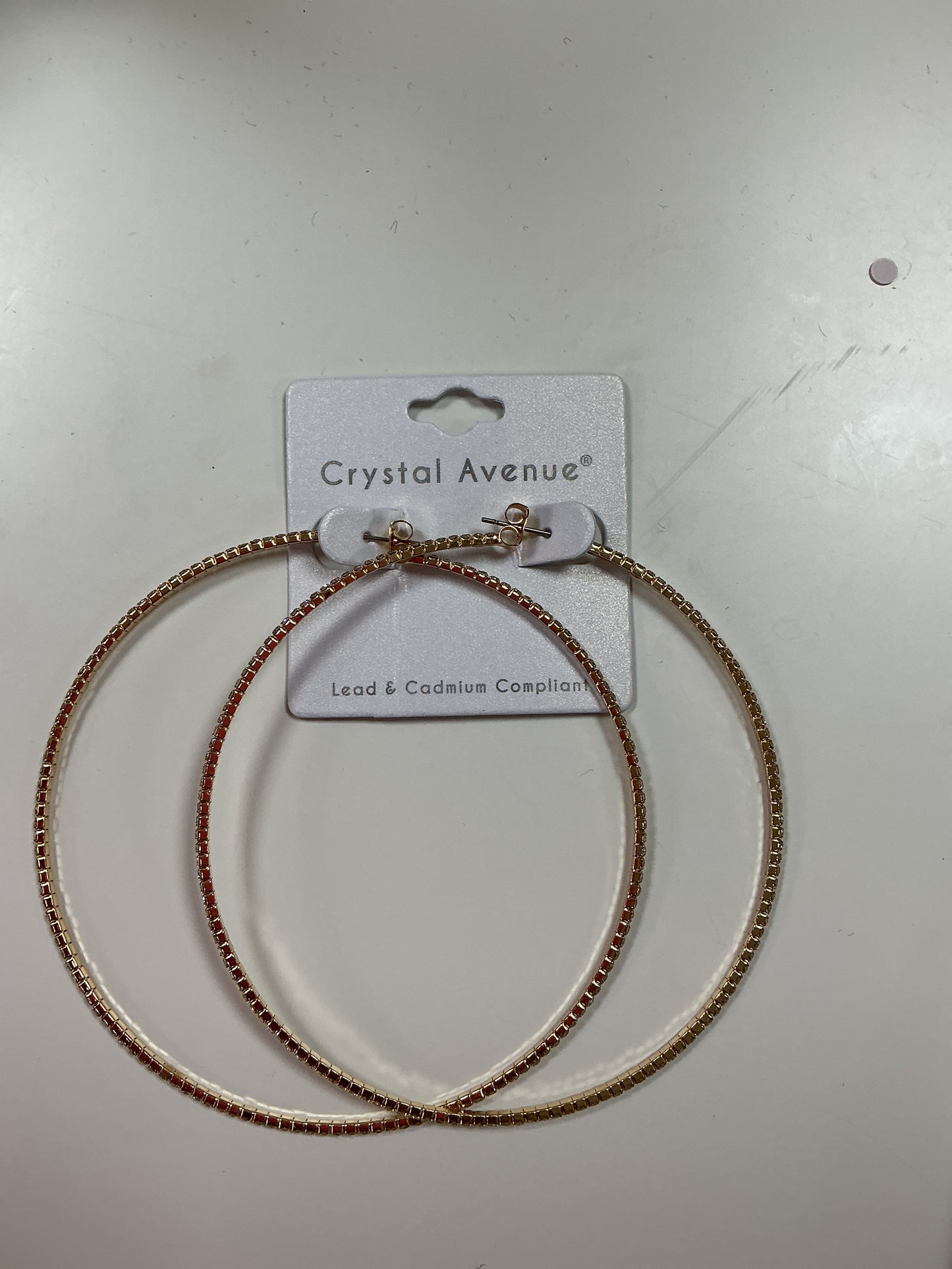 XL rhinestone hoop earrings