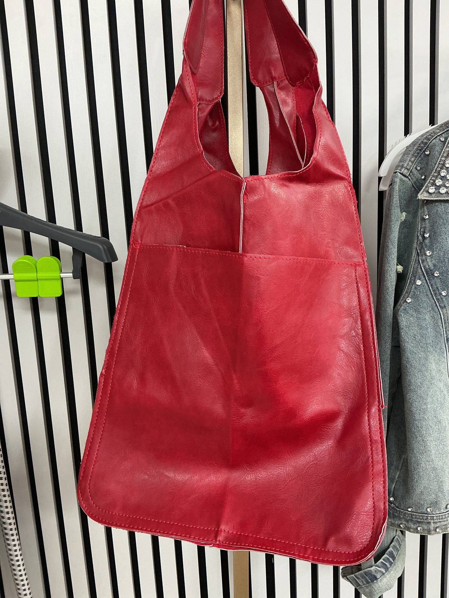 Red tote bag