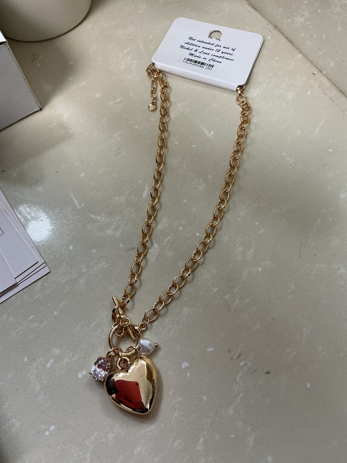 Gold heart necklace