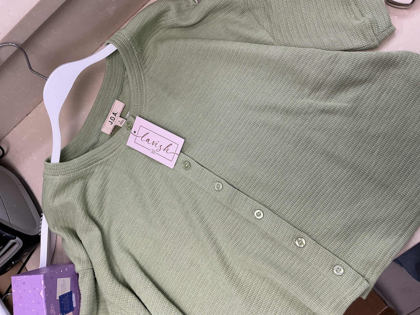 Green button up top