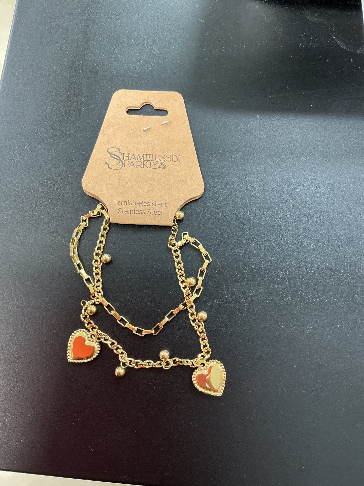 Heart charm bracelet