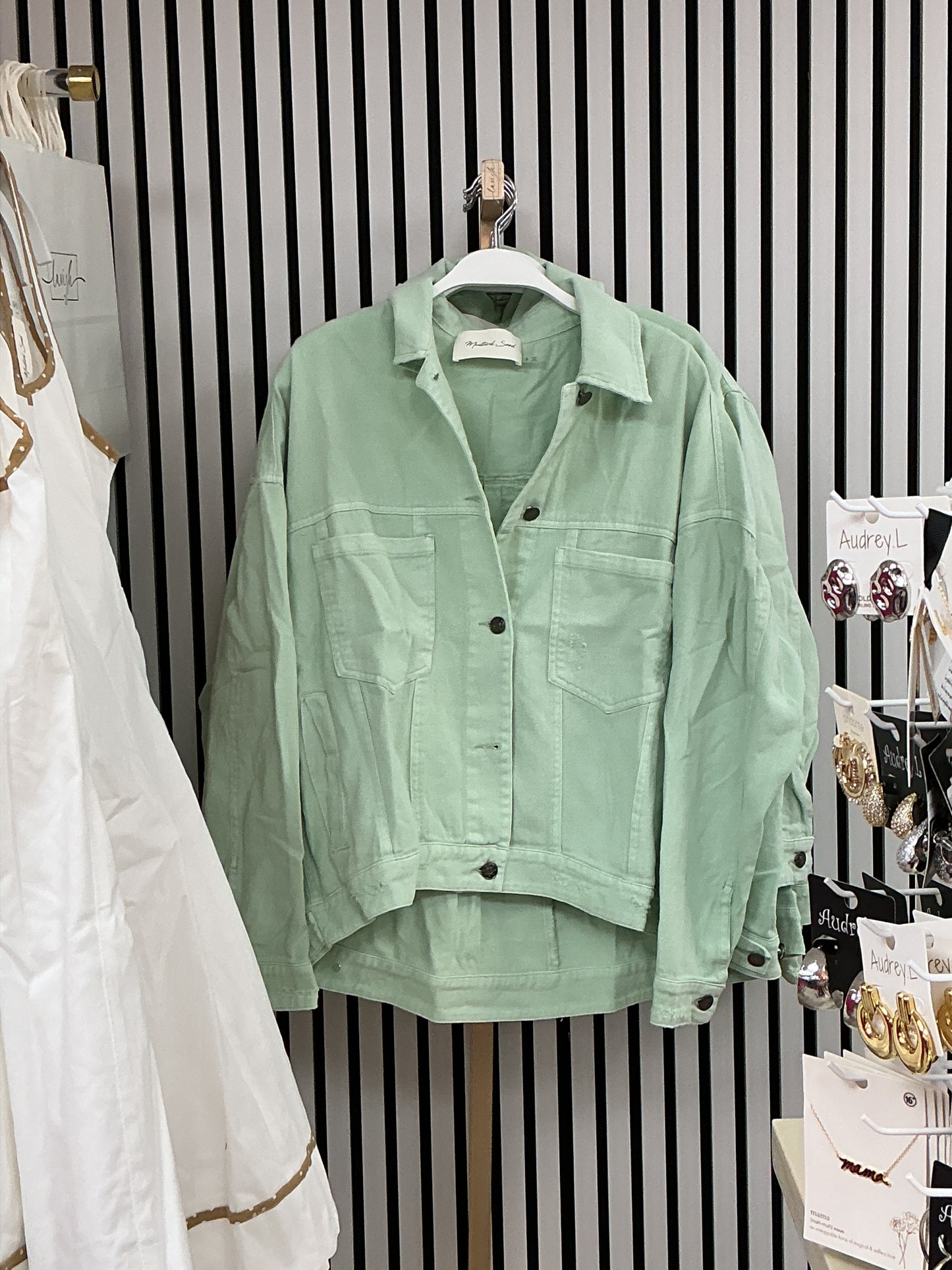 Mint green jacket