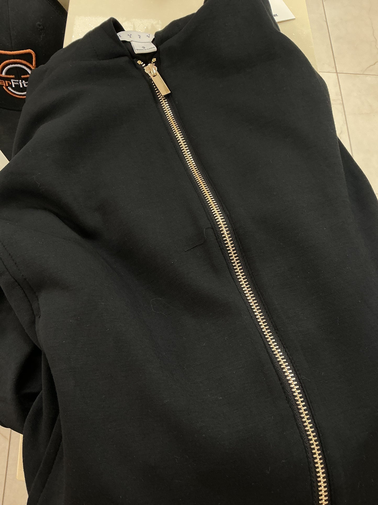 Black zip up sweater