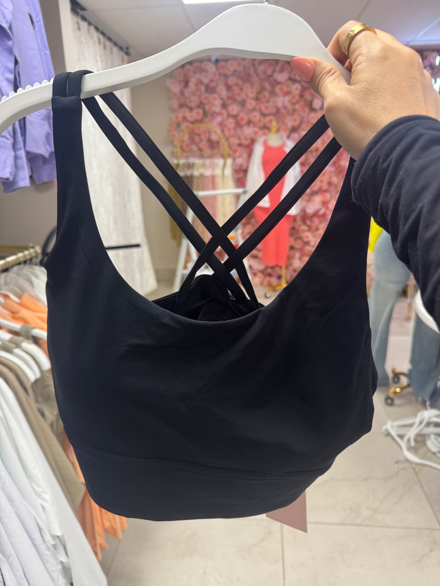 Black sports bra