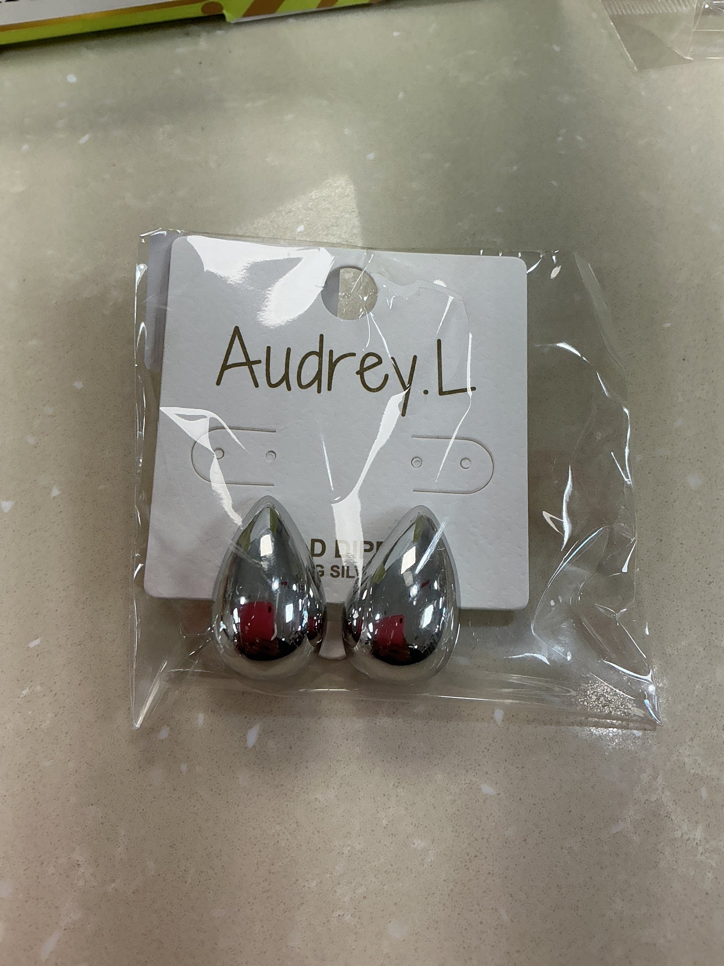Silver tear drop earrings