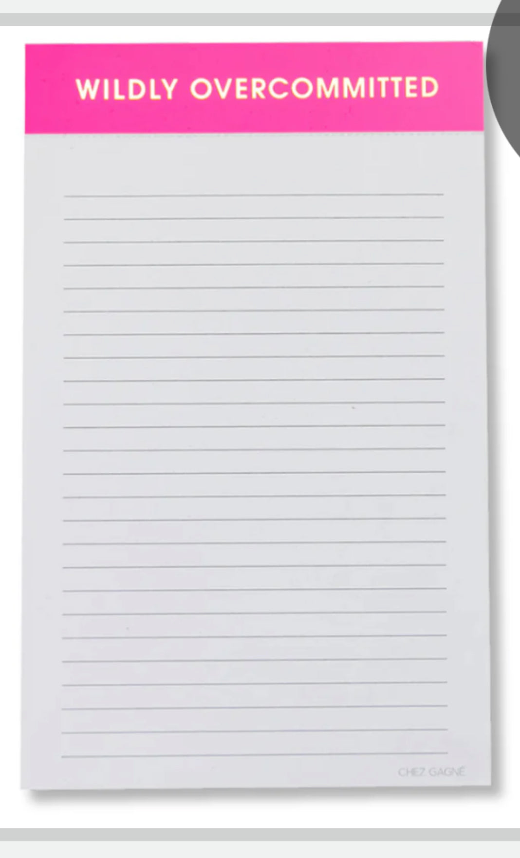 Lined notepad