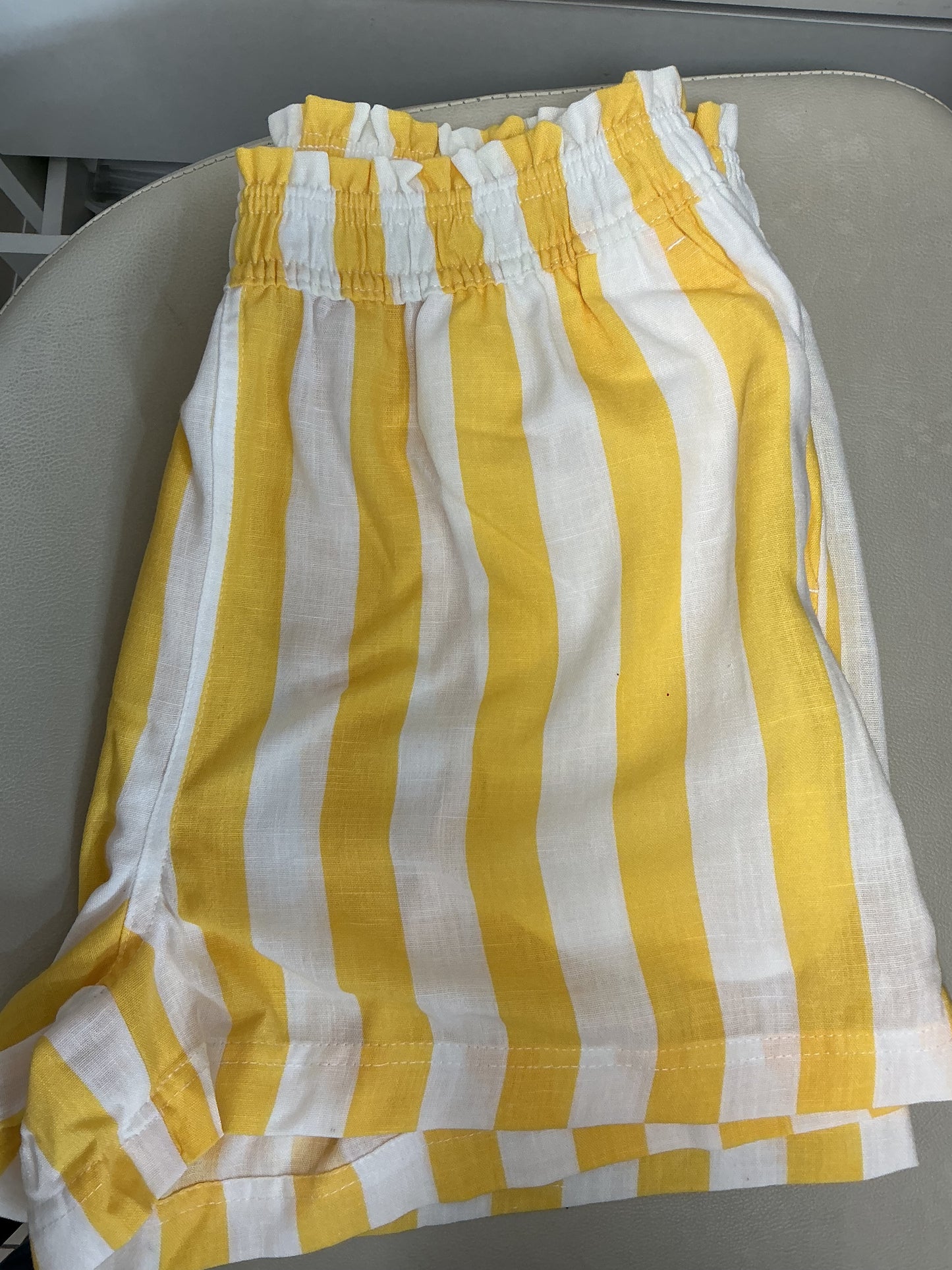 Yellow striped shorts