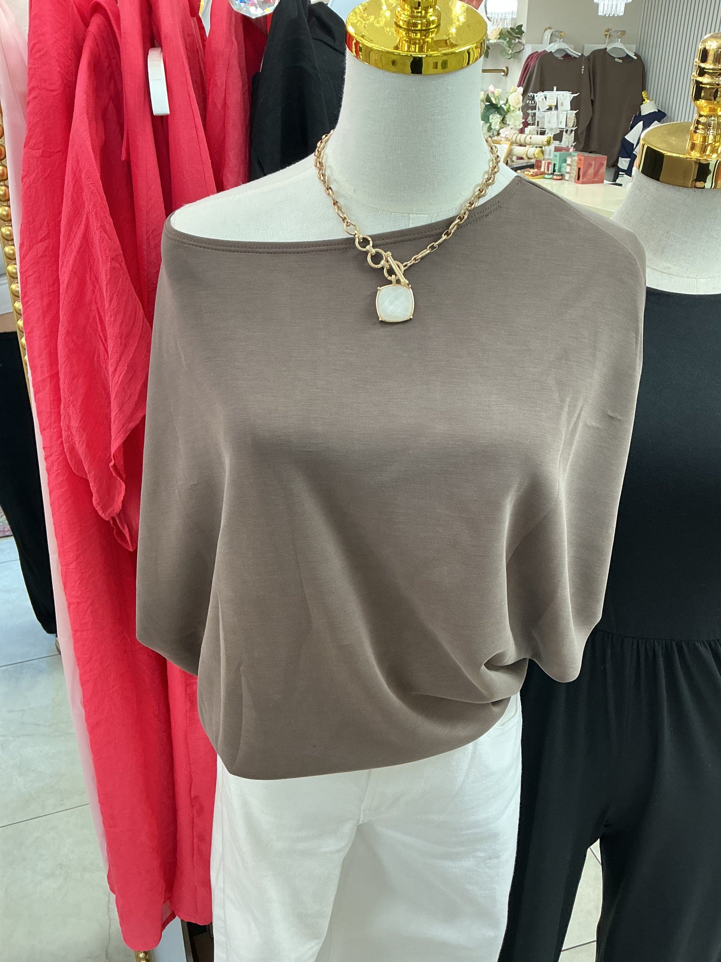Brown dolman top