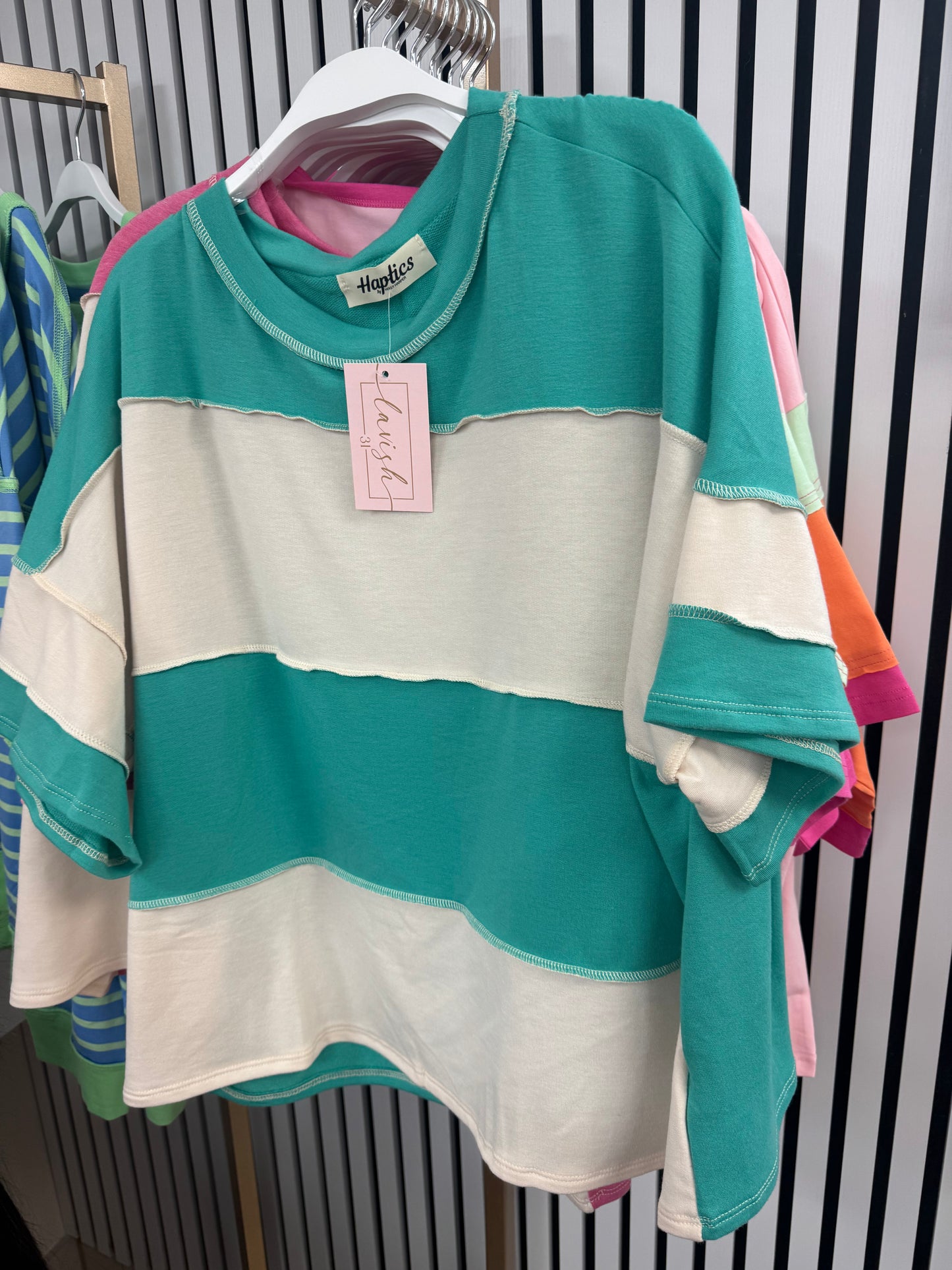 Green stripe top