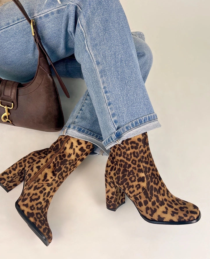 Leopard booties