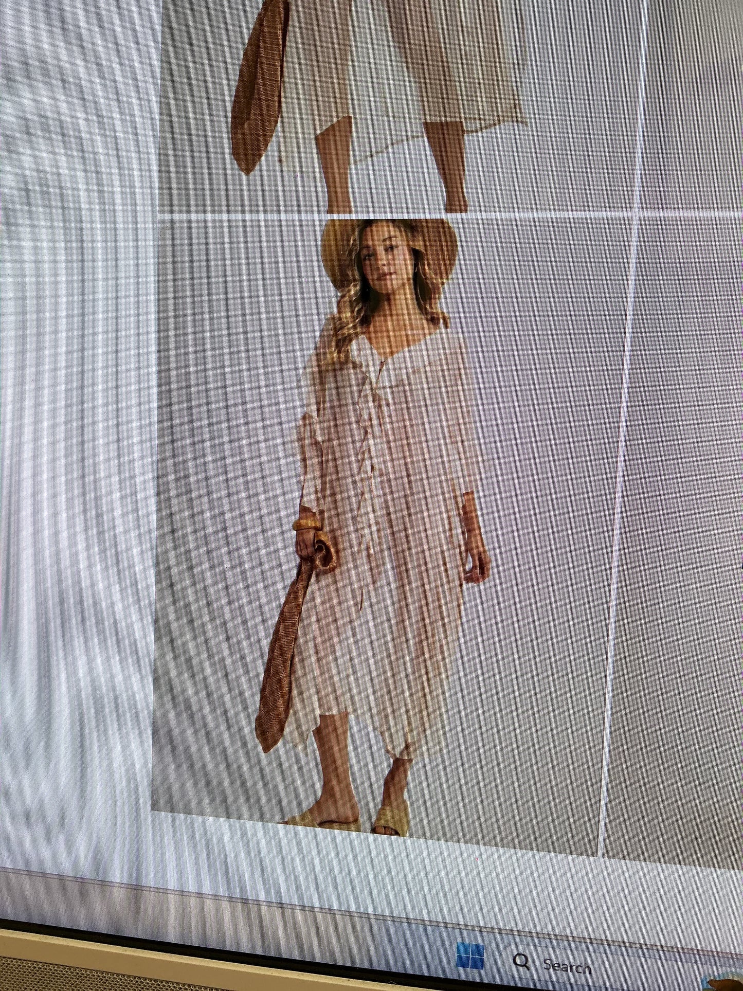 Beige sheer kimono