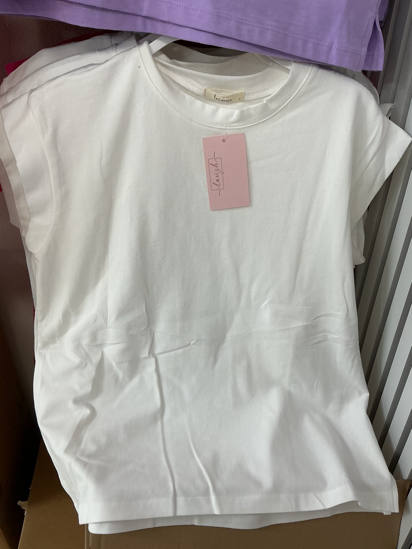 White short sleeve top