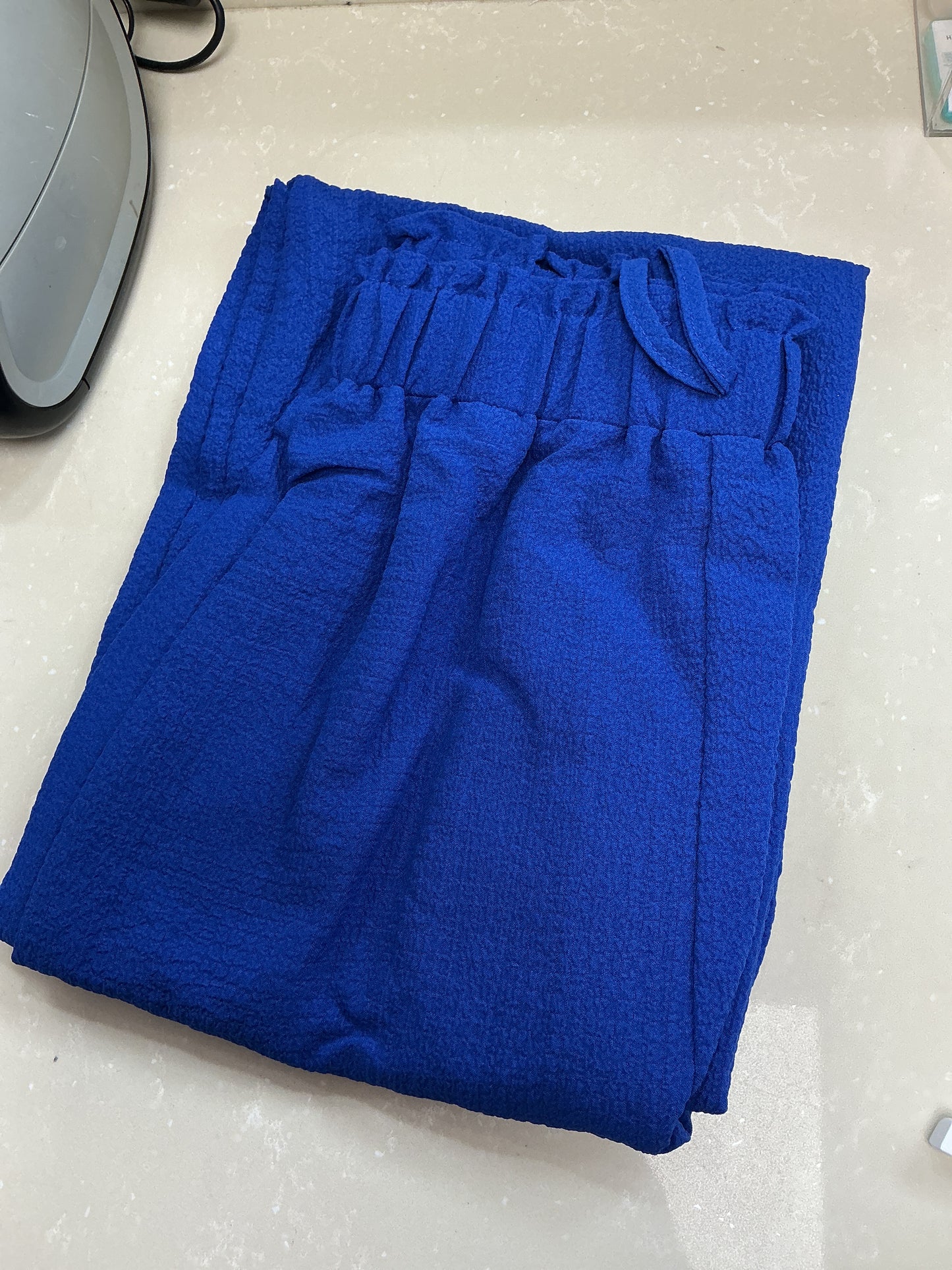 Cobalt blue flowy pants
