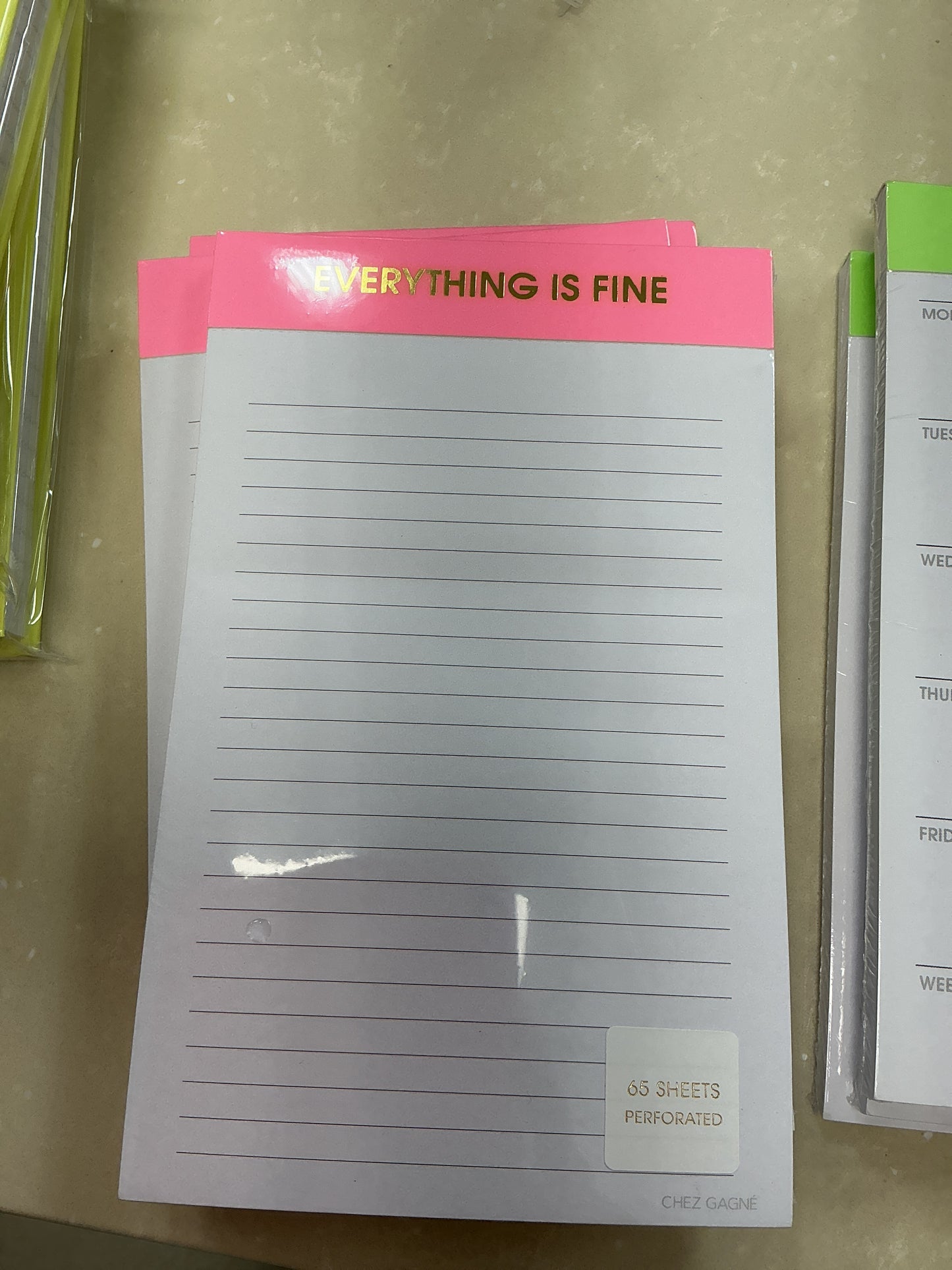 Everything is fine notepad