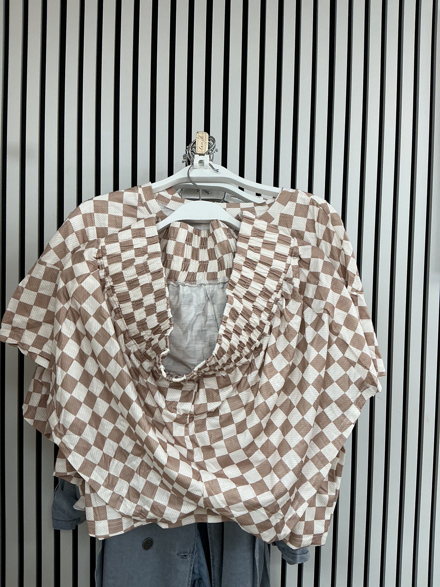 Fashion go/checkered 2 piece