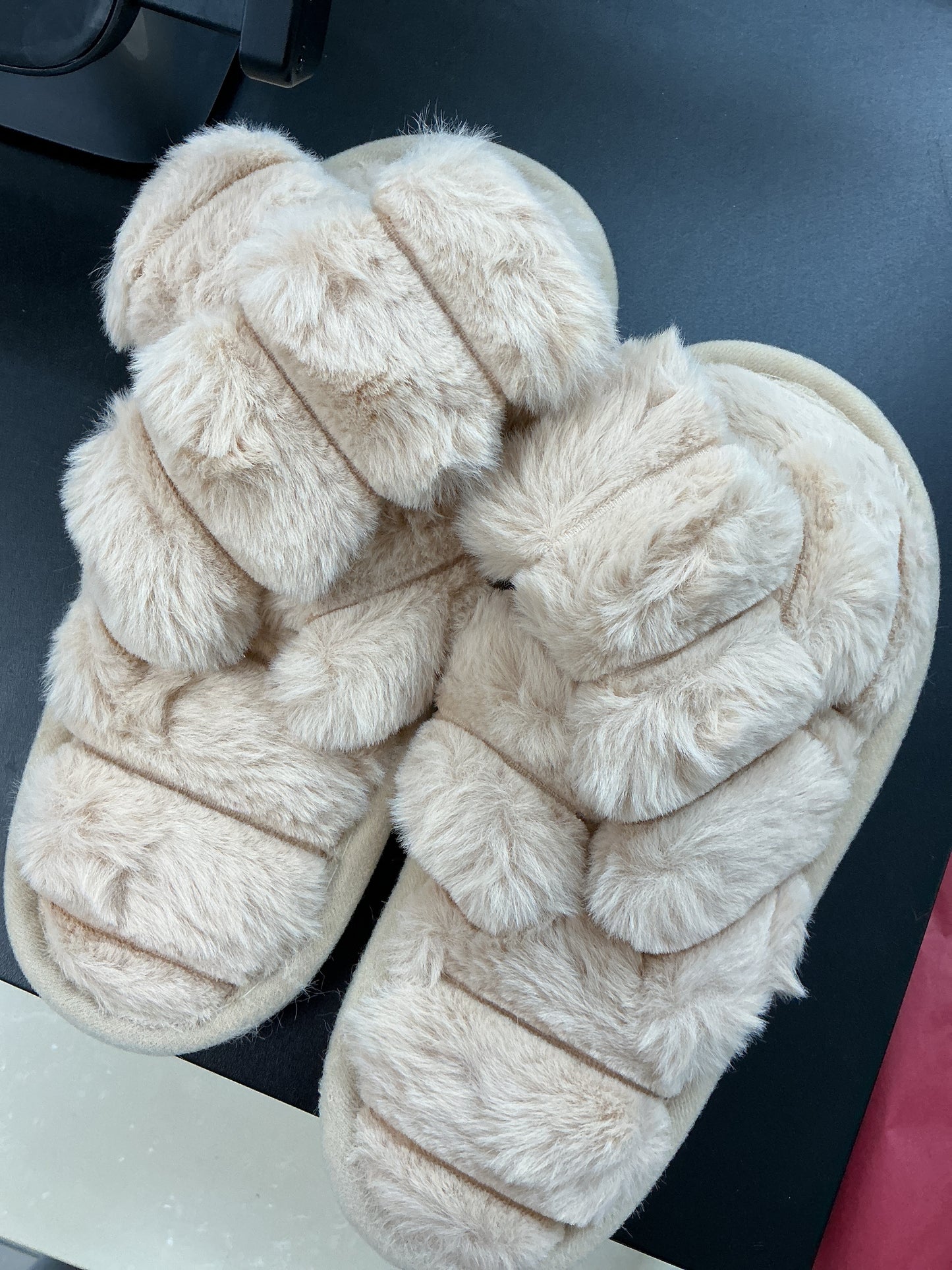 Beige slippers