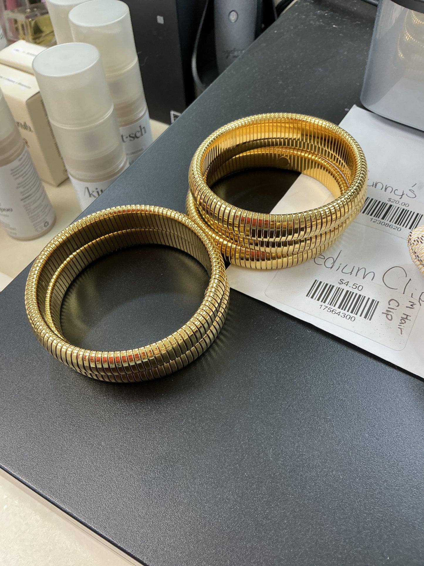 Gold bangle bracelet