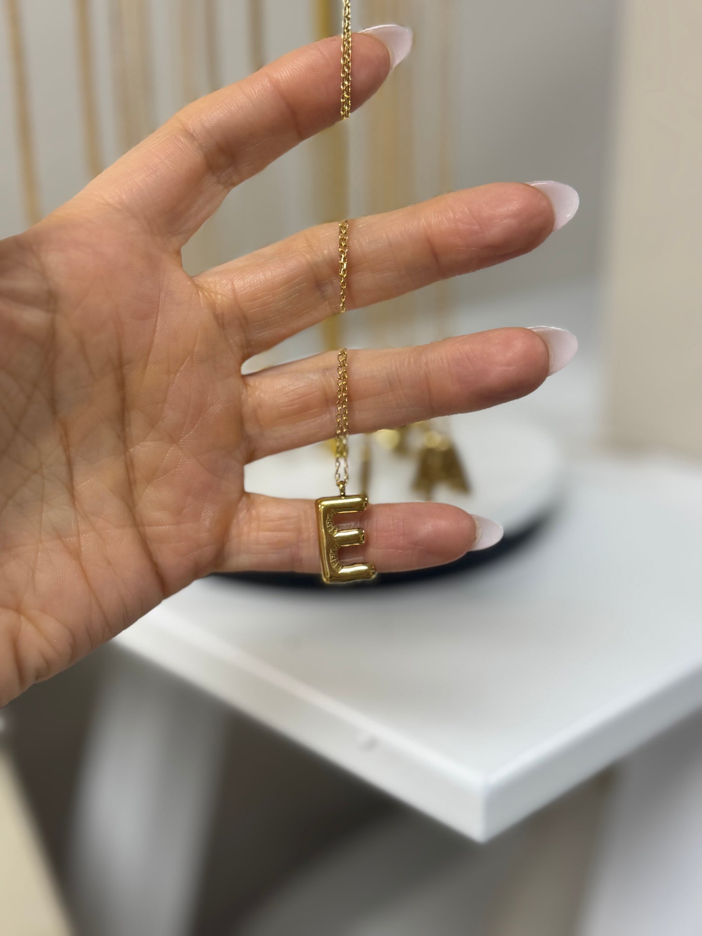 E Initial Gold Necklace