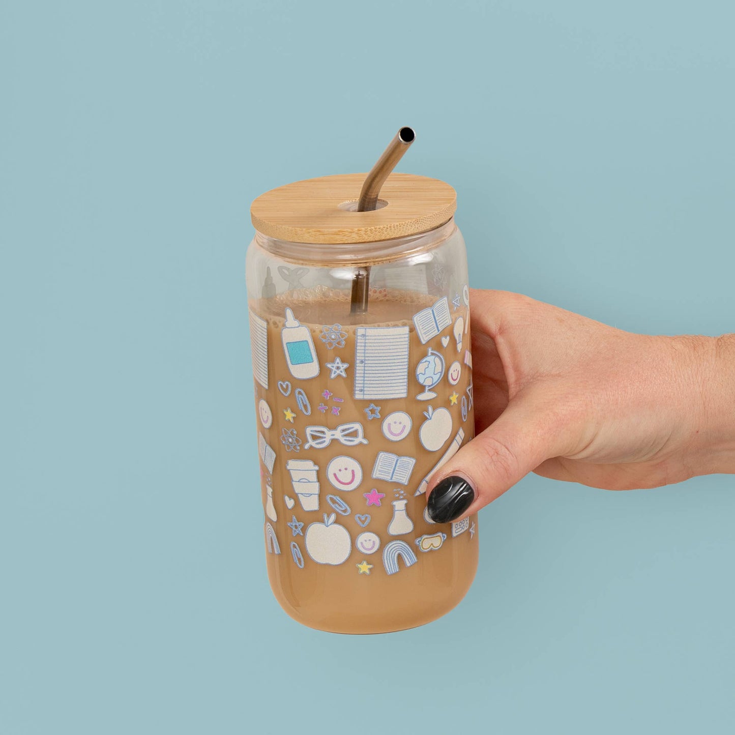 Classroom Icons Glass Can