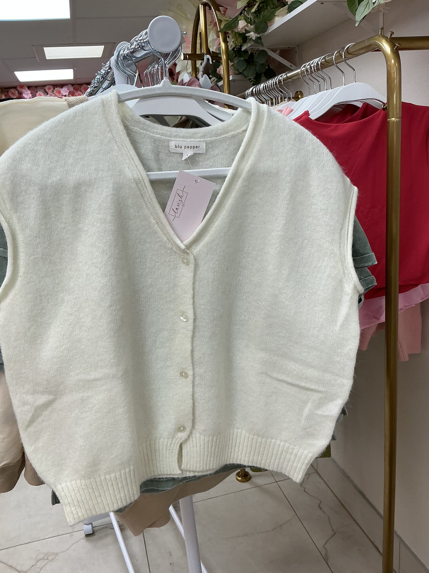 Cream cardigan