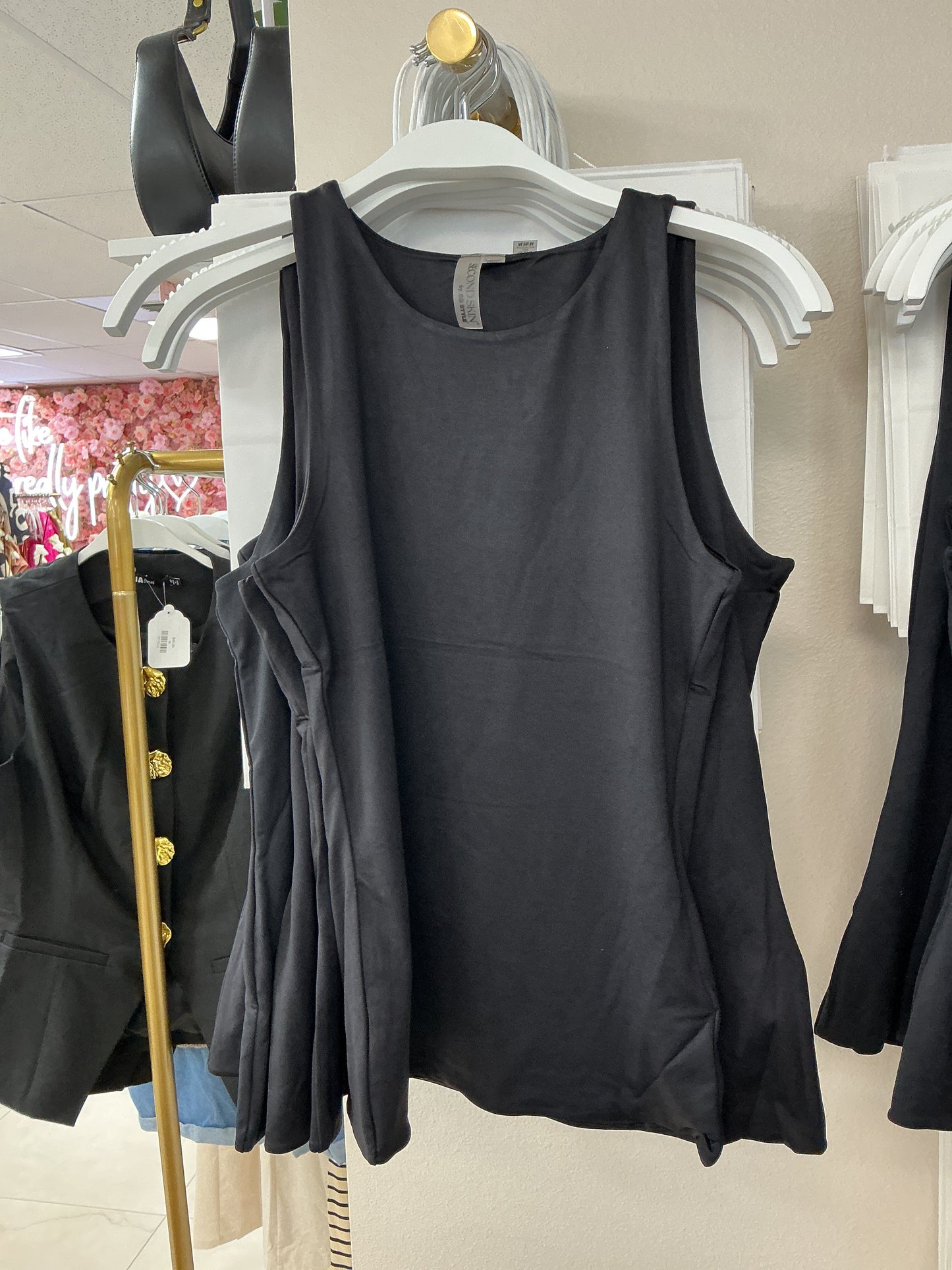 Black tank top