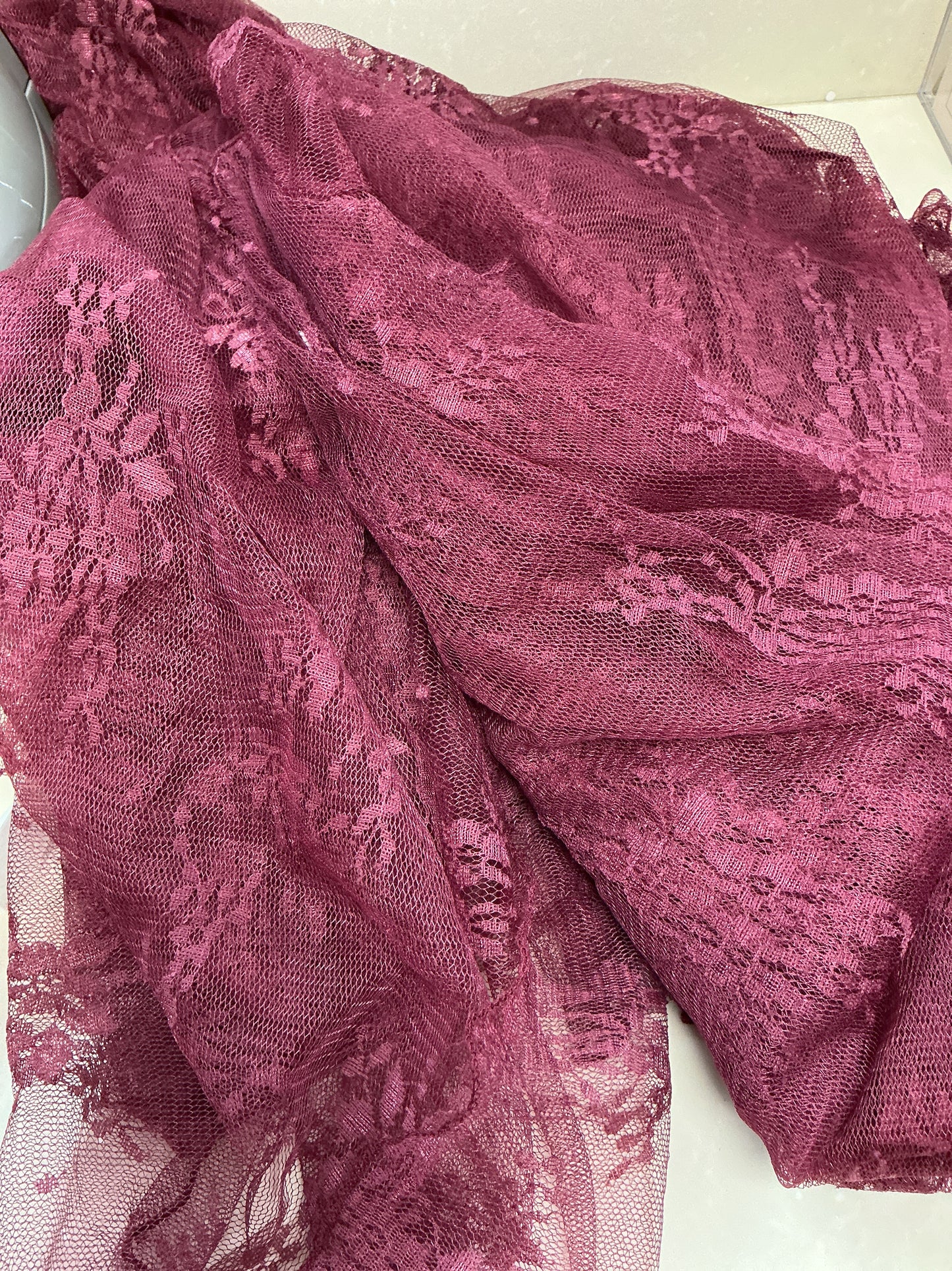 Burgundy lace top