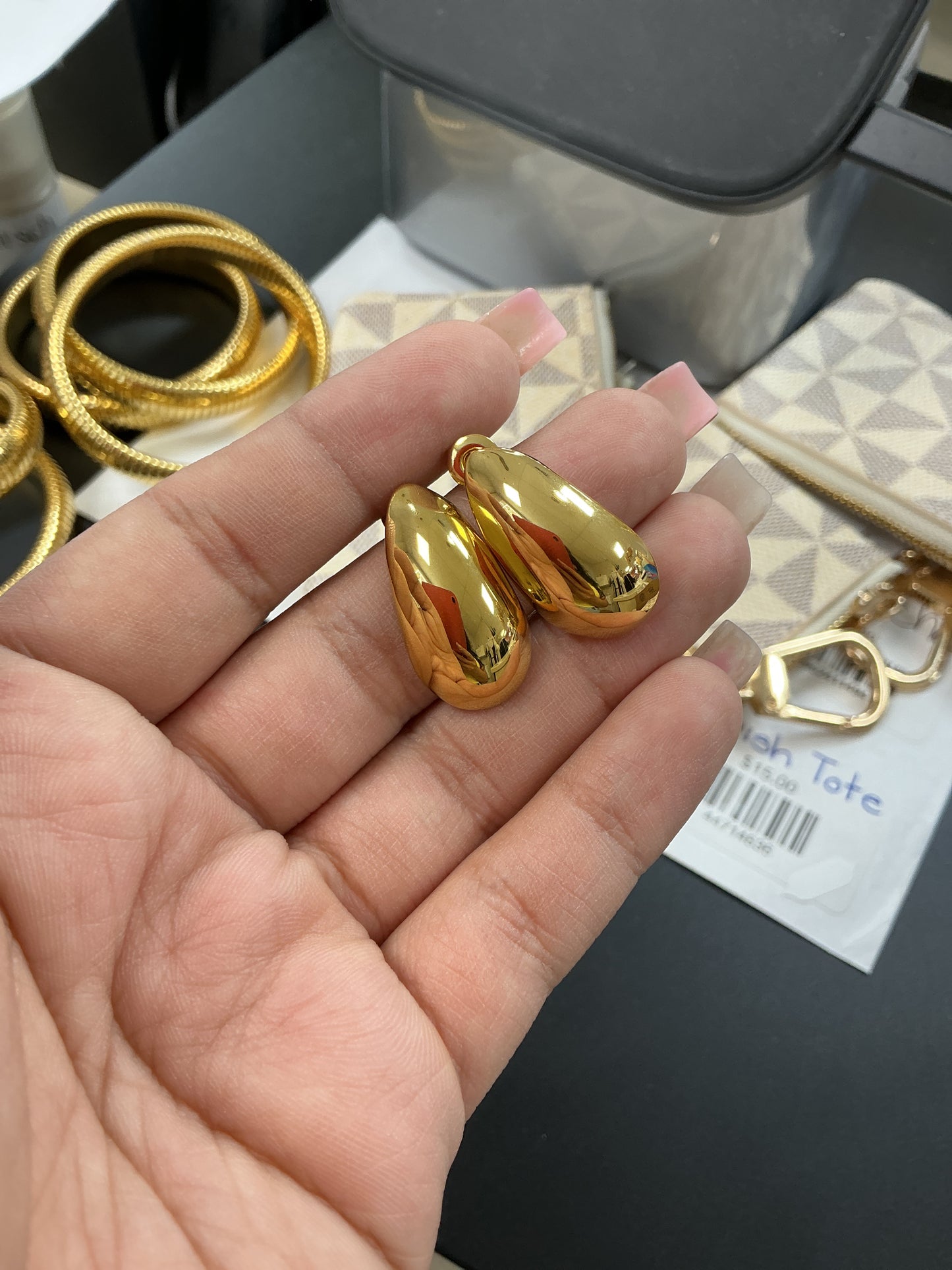 Gold tear drop