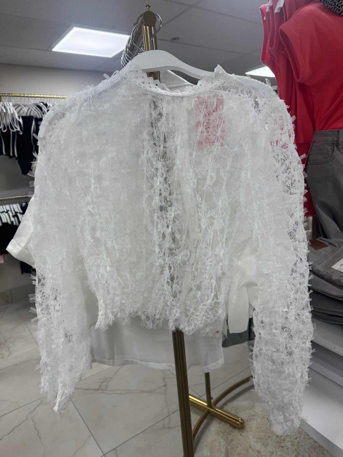 White floral lace
