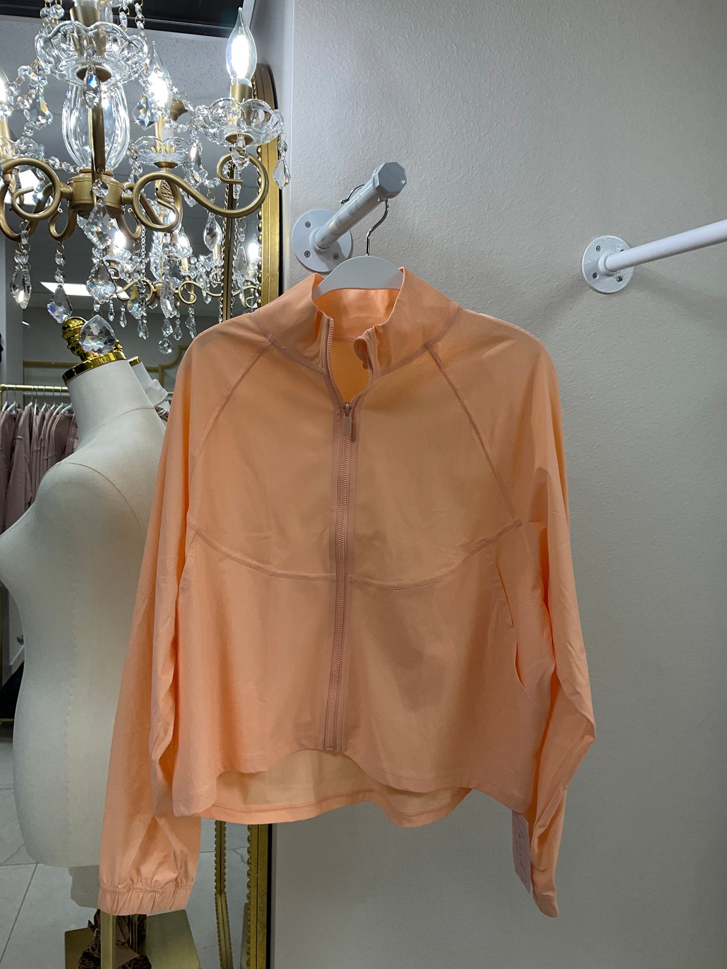 Orange workout zip up inspira